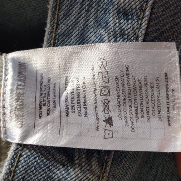 One X Oneteaspoon Size 26 Button Fly Blue Distressed Denim Shorts - Picture 7 of 16